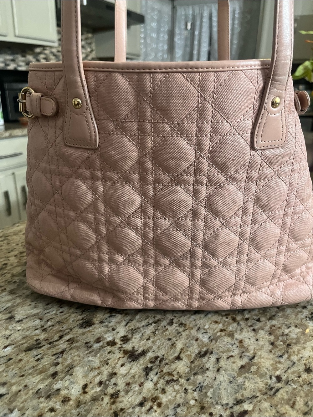 Dior Blush Quilted Leather Shoulder Tote with Signature Charms - Picture 9 of 16